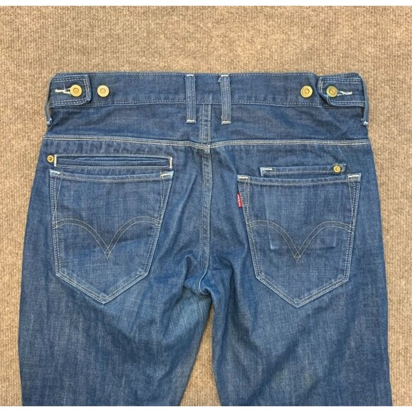 Levis 511 Jeans Mens 32x30 Slim Fit Straight Leg Tab Waist Buckle Utility Jeans - Picture 2 of 8